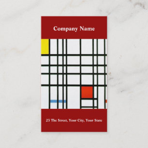 A arte moderna inspirou o vermelho do cartão de