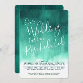 A arte verde Emerald reagendou o convite para o ca