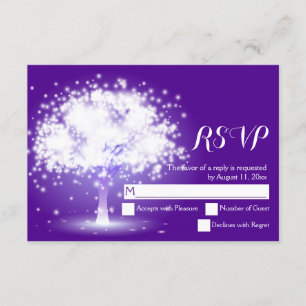 A árvore mágica, sparkling ilumina RSVP wedding