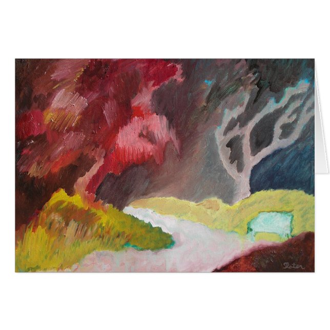 A árvore vermelha - cartão (Frente Horizontal)