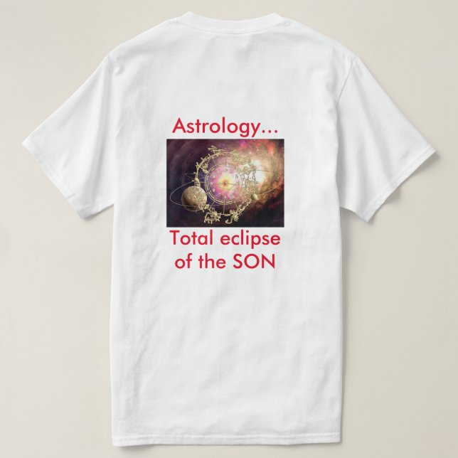 A astronomia eclipsa o t-shirt da astrologia (Verso do Design)