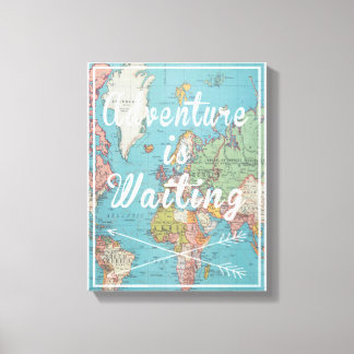 A Aventura aguarda a Canvas do Mapa Mundial da Vin