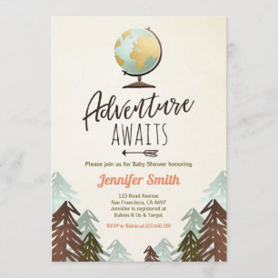 A aventura aguarda o convite do Chá de fraldas Vin