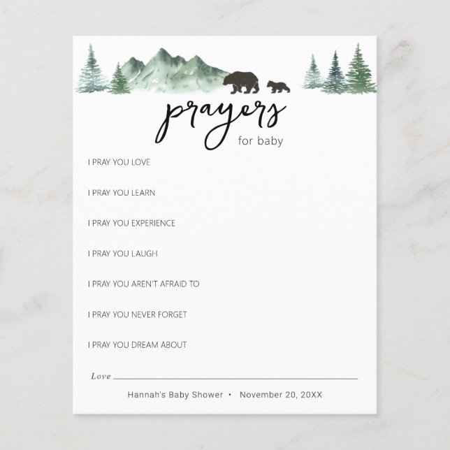 A aventura começa a rezar para o bebê (Frente)