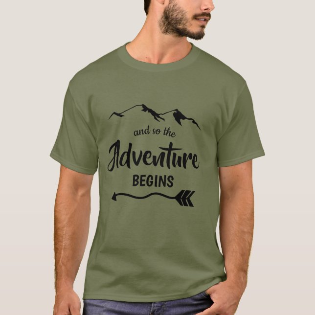 A Aventura Começa A Trendy T-Shirt (Frente)