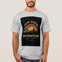 A aventura da natureza fora da estrada... camiseta