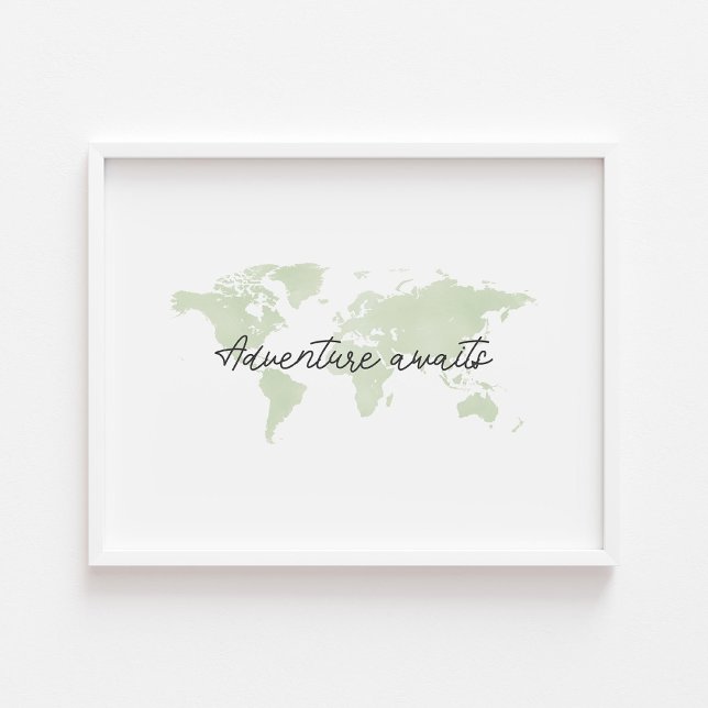 A aventura verde-clara aguarda impressão paisagem (Criador carregado)