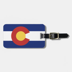 A bagagem da bandeira de Colorado etiqueta para as