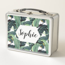 A banana sae palmeira da lancheira inoxidável