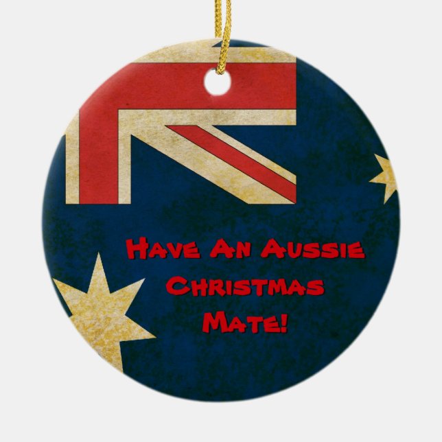 A bandeira australiana tem uns enfeites de natal (Frente)