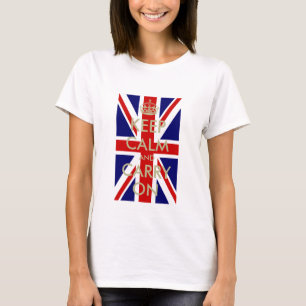 A bandeira britânica mantem a camisa calma de t