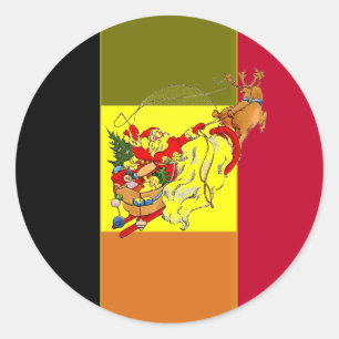 A bandeira de Bélgica listrou a etiqueta do papai