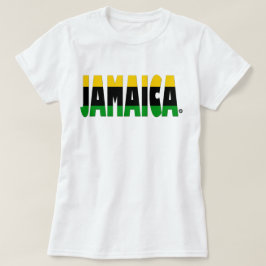 A bandeira de Jamaica colore o t-shirt jamaicano