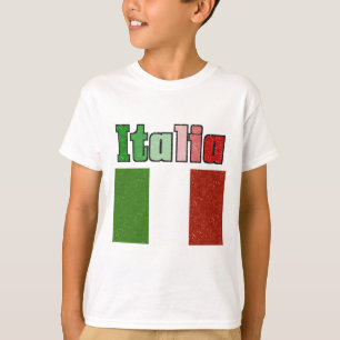 A bandeira do vintage de Italia caçoa o t-shirt