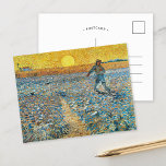 A Bandeja | Cartão postal Vincent Van Gogh<br><div class="desc">The Sower (1888),  do artista poste-impressionista holandês Vincent Van Gogh. Arte original é um óleo na canvas. A cena da paisagem mostra um fazendeiro em um campo de abstrato com o sol amarelo brilhante no fundo. Use as ferramentas de design para adicionar texto personalizado ou personalizar a imagem.</div>