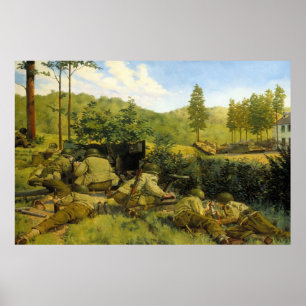 A batalha de Mortain pelo impressão de Keith Rocc