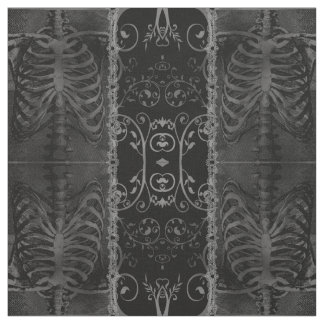A beleza do tecido do esqueleto Damask da morte