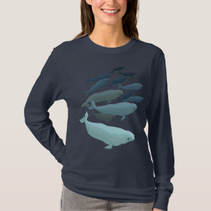 A Beluga Baleia Parte superior da camisa da baleia