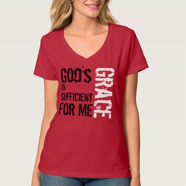 A benevolência do deus é suficiente camisa do 12:9 (Frente)