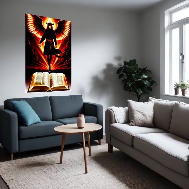 A Bíblia demoníaca | AI Art Poster (Criador carregado)