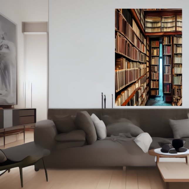 A biblioteca | AI Art Poster (Criador carregado)