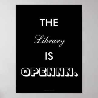 A Biblioteca Está Aberta - Poster