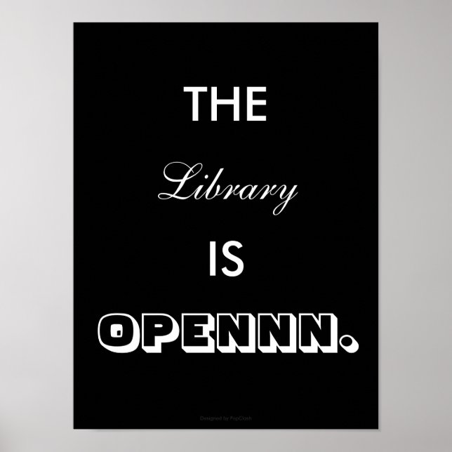 A Biblioteca Está Aberta - Poster (Frente)