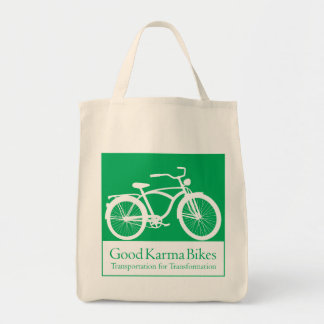 A boa karma Bikes a bolsa de compra orgânica