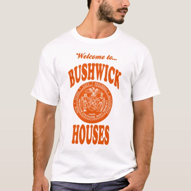 A boa vinda a Bushwick abriga o t-shirt (Frente)