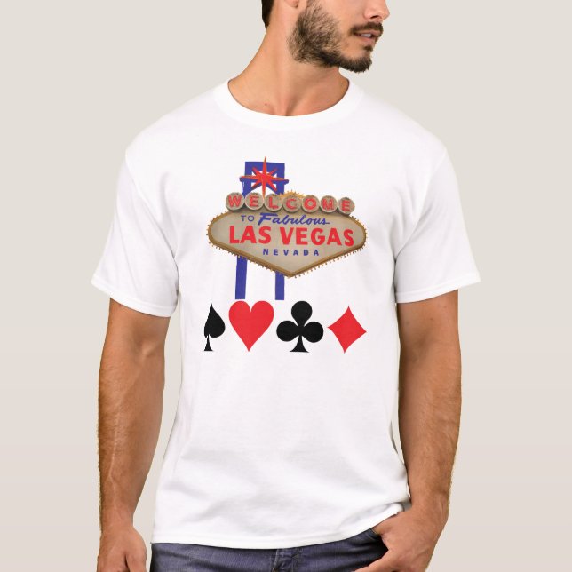 A boa vinda a Las Vegas com cartão sere o t-shirt (Frente)