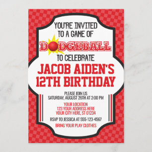 A bola do convite Dodge do aniversário de