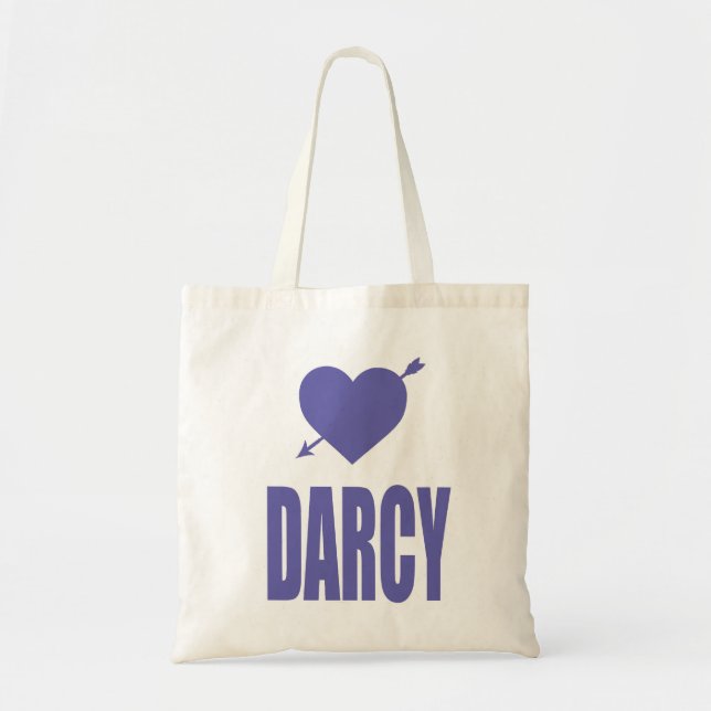 A bolsa de canvas de Darcy do coração (Frente)