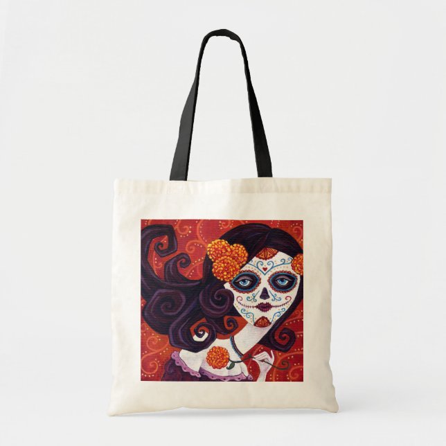 A bolsa de canvas de Día de los Muertos (Frente)
