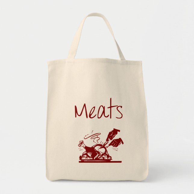 A bolsa de compra reusável da carne (Frente)
