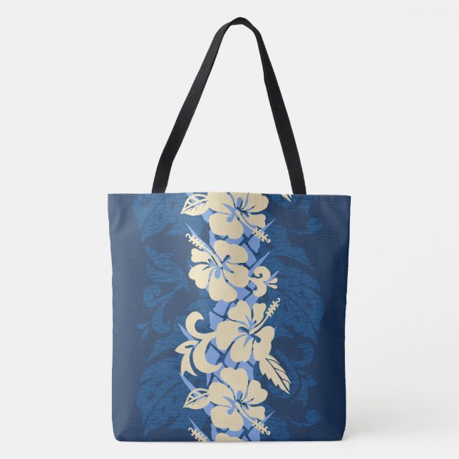 A bolsa de praia floral do hibiscus havaiano de (Frente)