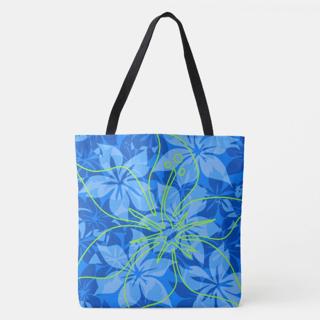 A bolsa de praia havaiana de Camo do hibiscus de (Frente)