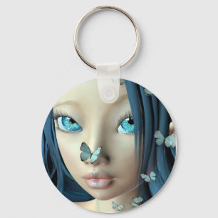 A borboleta beija o chaveiro