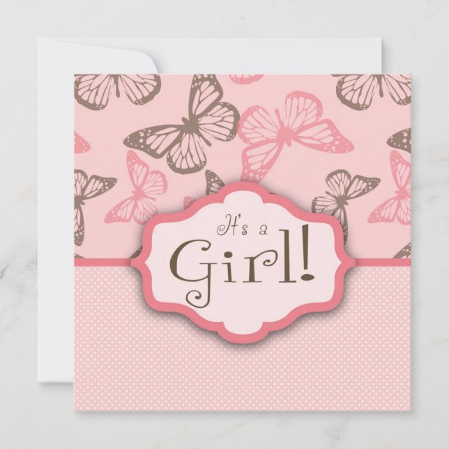 A borboleta beija o quadrado do convite (Frente)