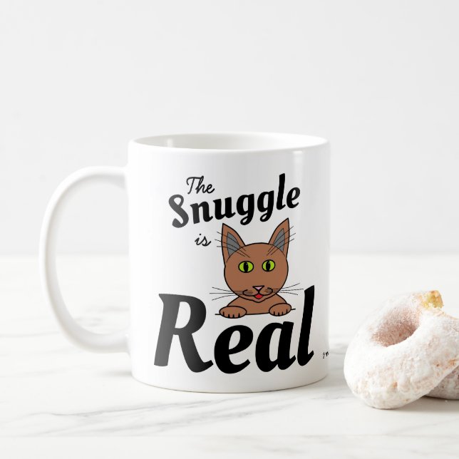 A Briga é um Caneca de Café para Amantes de Gatos  (Com Donut)