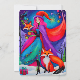 A Bruxa do Natal 11 Cartão de Férias de Design