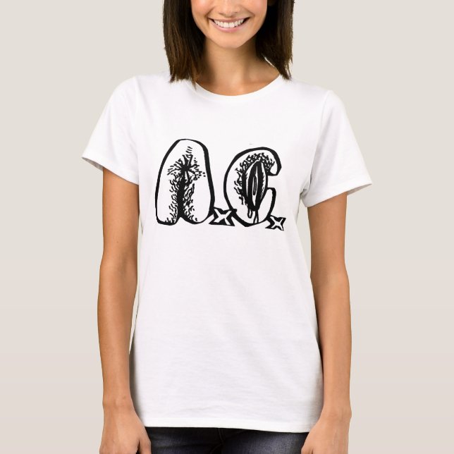 A.C. - t-shirt das meninas do logotipo (Frente)