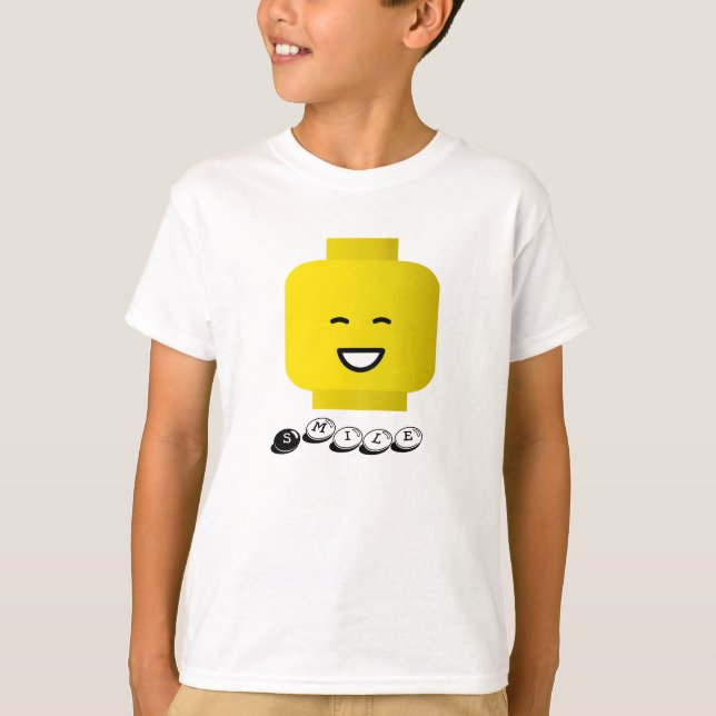 A cabeça amarela do sorriso caçoa o t-shirt (Frente)