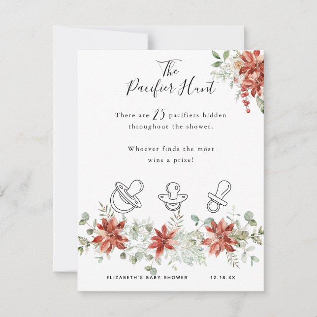 A Caça ao Bico | Jogo para Chá de Bebê (Frente)