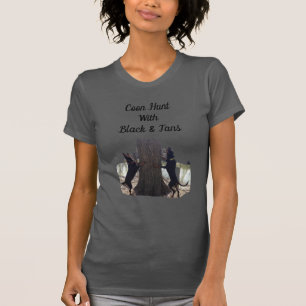A caça do racum com preto & Tans o t-shirt