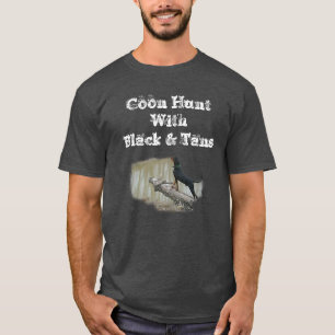 A caça do racum com preto & Tans o t-shirt
