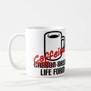 A cafeína baseou a caneca de café engraçada do
