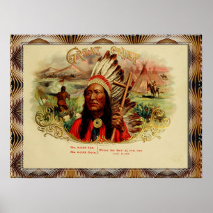 A caixa de charuto do vintage etiqueta posters