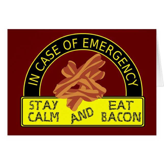 A calma da estada, come o cartão do bacon (Frente Horizontal)