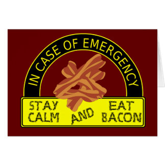 A calma da estada, come o cartão do bacon