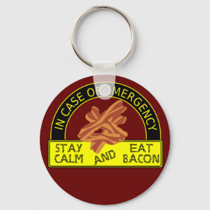 A calma da estada, come o chaveiro do bacon